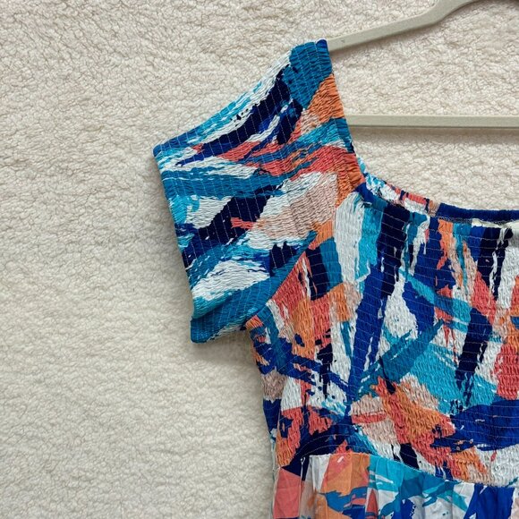 LORALETTE - Raelynn Dress Abstract Smocking Maxi NEW - Picture 6 of 13